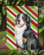 Load image into Gallery viewer, Bernese Mountain Dog Candy Cane Holiday Christmas  Garden Flag – Decorative Outdoor Yard Flag