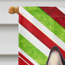 Load image into Gallery viewer, French Bulldog Candy Cane Holiday Christmas  Flag Canvas House Size