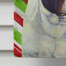 Load image into Gallery viewer, French Bulldog Candy Cane Holiday Christmas  Flag Canvas House Size
