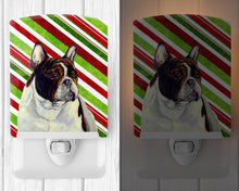 Load image into Gallery viewer, French Bulldog Candy Cane Holiday Christmas Ceramic Night Light LH9247CNL