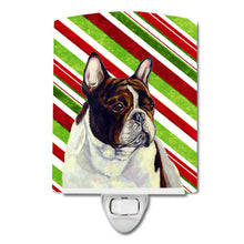 Load image into Gallery viewer, French Bulldog Candy Cane Holiday Christmas Ceramic Night Light LH9247CNL