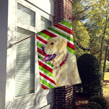 Load image into Gallery viewer, Labrador Candy Cane Holiday Christmas  Flag Canvas House Size