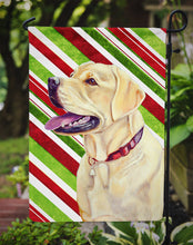 Load image into Gallery viewer, Labrador Candy Cane Holiday Christmas  Garden Flag – Decorative Outdoor Yard Flag