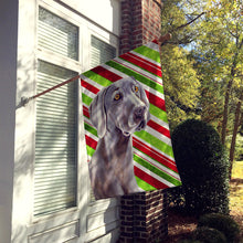 Load image into Gallery viewer, Weimaraner Candy Cane Holiday Christmas  Flag Canvas House Size