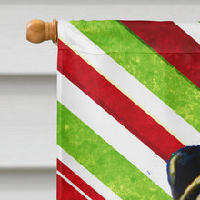 Load image into Gallery viewer, Pug Candy Cane Holiday Christmas  Flag Canvas House Size
