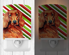 Load image into Gallery viewer, Irish Setter Candy Cane Holiday Christmas Ceramic Night Light LH9254CNL