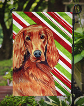 Load image into Gallery viewer, Irish Setter Candy Cane Holiday Christmas  Garden Flag – Decorative Outdoor Yard Flag