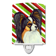 Load image into Gallery viewer, Papillon Candy Cane Holiday Christmas Ceramic Night Light LH9255CNL