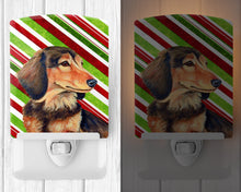 Load image into Gallery viewer, Dachshund Candy Cane Holiday Christmas Ceramic Night Light LH9256CNL