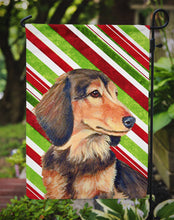 Load image into Gallery viewer, Dachshund Candy Cane Holiday Christmas  Garden Flag – Decorative Outdoor Yard Flag
