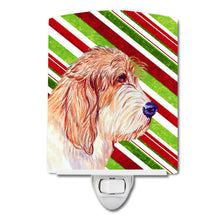 Load image into Gallery viewer, Petit Basset Griffon Vendeen Candy Cane Holiday Christmas Ceramic Night Light LH9262CNL