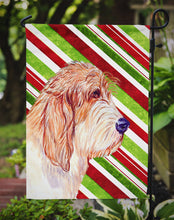 Load image into Gallery viewer, Petit Basset Griffon Vendeen Candy Cane Holiday Christmas  Garden Flag – Decorative Outdoor Yard Flag