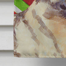 Load image into Gallery viewer, Norwegian Elkhound Candy Cane Holiday Christmas  Flag Canvas House Size