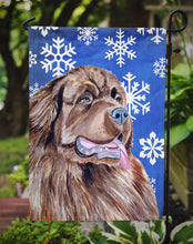 Load image into Gallery viewer, Newfoundland Winter Snowflakes Holiday Garden Flag – Decorative Outdoor Yard Flag