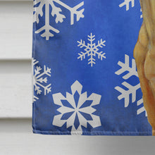 Load image into Gallery viewer, Great Dane Winter Snowflakes Holiday Flag Canvas House Size
