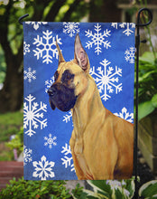Load image into Gallery viewer, Great Dane Winter Snowflakes Holiday Garden Flag – Decorative Outdoor Yard Flag