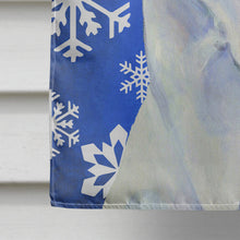 Load image into Gallery viewer, Great Dane Winter Snowflakes Holiday Flag Canvas House Size