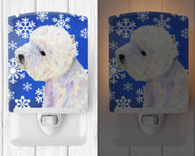 Load image into Gallery viewer, Westie Winter Snowflakes Holiday Ceramic Night Light LH9270CNL