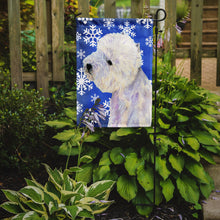 Load image into Gallery viewer, Westie Winter Snowflakes Holiday Garden Flag – Decorative Outdoor Yard Flag
