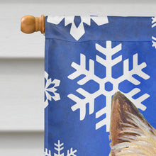 Load image into Gallery viewer, Cairn Terrier Winter Snowflakes Holiday Flag Canvas House Size