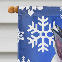 Load image into Gallery viewer, Great Dane Winter Snowflakes Holiday Flag Canvas House Size