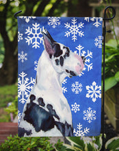 Load image into Gallery viewer, Great Dane Winter Snowflakes Holiday Garden Flag – Decorative Outdoor Yard Flag
