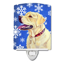 Load image into Gallery viewer, Labrador Winter Snowflakes Holiday Ceramic Night Light LH9293CNL