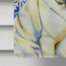Load image into Gallery viewer, Pug Winter Snowflakes Holiday Flag Canvas House Size