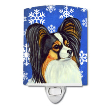 Load image into Gallery viewer, Papillon Winter Snowflakes Holiday Ceramic Night Light LH9300CNL