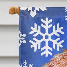Load image into Gallery viewer, Petit Basset Griffon Vendeen Winter Snowflakes Holiday Flag Canvas House Size