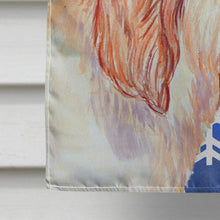Load image into Gallery viewer, Petit Basset Griffon Vendeen Winter Snowflakes Holiday Flag Canvas House Size