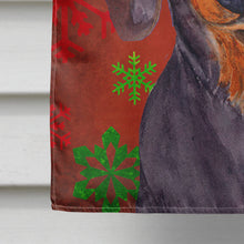 Load image into Gallery viewer, Dachshund Red Green Snowflake Holiday Christmas Flag Canvas House Size