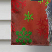 Load image into Gallery viewer, Flat Coated Retriever Red Snowflakes Holiday Christmas Flag Canvas House Size