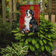 Load image into Gallery viewer, Bernese Mountain Dog Red  Green Snowflakes Holiday Christmas Garden Flag – Decorative Outdoor Yard Flag
