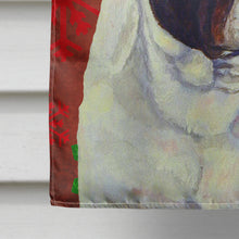 Load image into Gallery viewer, French Bulldog Red Green Snowflake Holiday Christmas Flag Canvas House Size