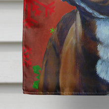 Load image into Gallery viewer, French Bulldog Red Green Snowflake Holiday Christmas Flag Canvas House Size