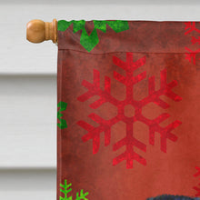 Load image into Gallery viewer, Brussels Griffon Red  Green Snowflakes Holiday Christmas Flag Canvas House Size