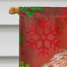 Load image into Gallery viewer, Petit Basset Griffon Vendeen Snowflakes Holiday Christmas Flag House Size