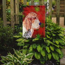 Load image into Gallery viewer, Petit Basset Griffon Vendeen Red Green Snowflake Christmas Garden Flag – Decorative Outdoor Yard Flag