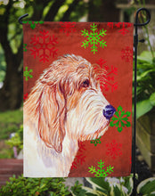 Load image into Gallery viewer, Petit Basset Griffon Vendeen Red Green Snowflake Christmas Garden Flag – Decorative Outdoor Yard Flag