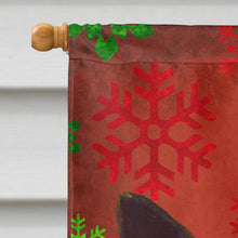 Load image into Gallery viewer, Norwegian Elkhound Red Snowflakes Holiday Christmas Flag Canvas House Size