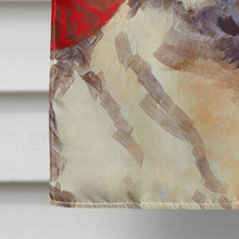 Load image into Gallery viewer, Norwegian Elkhound Red Snowflakes Holiday Christmas Flag Canvas House Size
