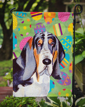 Load image into Gallery viewer, Basset Hound Easter Eggtravaganza Garden Flag - Outdoor Decorative Yard Flag