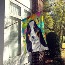 Load image into Gallery viewer, Basset Hound Easter Eggtravaganza Flag Canvas House Size