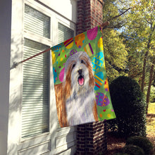 Load image into Gallery viewer, Bearded Collie Easter Eggtravaganza Flag Canvas House Size