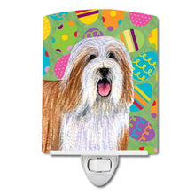 Load image into Gallery viewer, Bearded Collie Easter Eggtravaganza Ceramic Night Light LH9420CNL