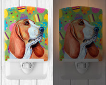 Load image into Gallery viewer, Basset Hound Easter Eggtravaganza Ceramic Night Light LH9422CNL