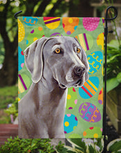 Load image into Gallery viewer, Weimaraner Easter Eggtravaganza Garden Flag - Outdoor Decorative Yard Flag