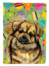 Load image into Gallery viewer, Tibetan Spaniel Easter Eggtravaganza Flag Canvas House Size