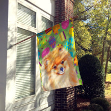 Load image into Gallery viewer, Pomeranian Easter Eggtravaganza Flag Canvas House Size